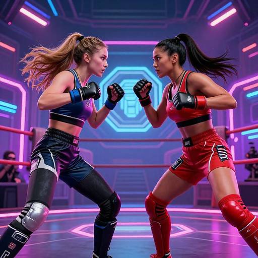 Futuristic Cyberpunk Face-Off