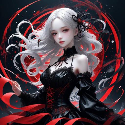 Gothic Anime Elegance in Motion