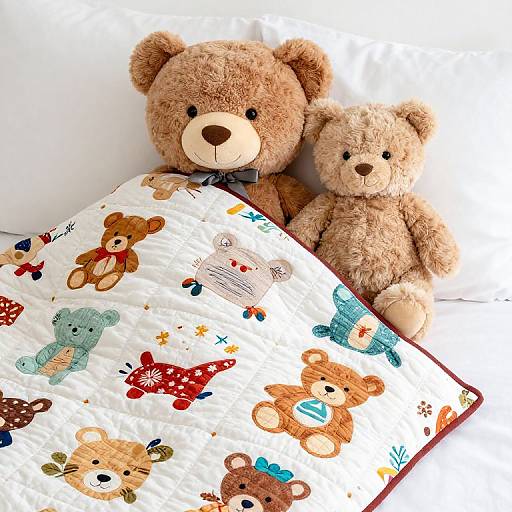 Cozy Snuggle Bear Quilt and Toy