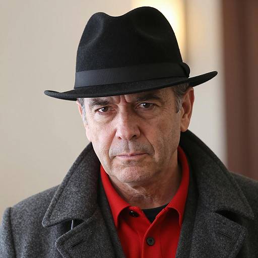 Serious Middle-Aged Man in Warm Light