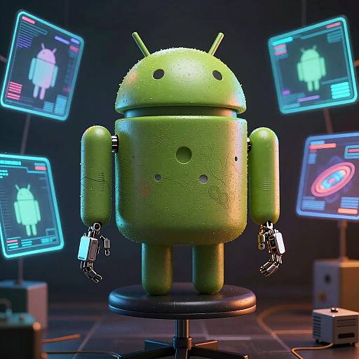 Realistic Android with Holograms