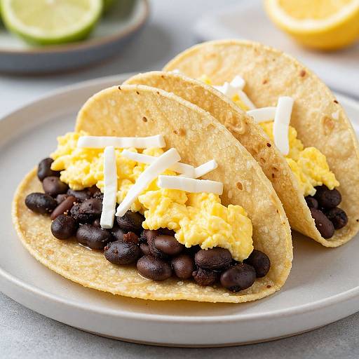Scrambled Egg Tacos with Black Beans