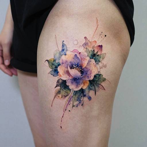 Watercolor V Tattoo Designs
