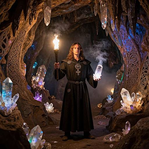 Medieval Mystic in Crystal Cave