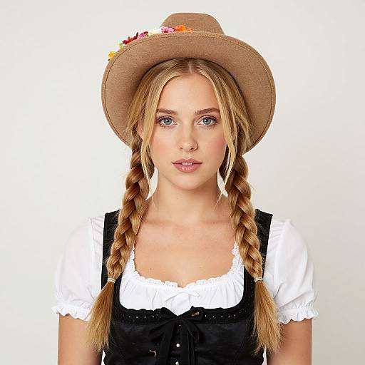 Realistic Oktoberfest Girl Portrait