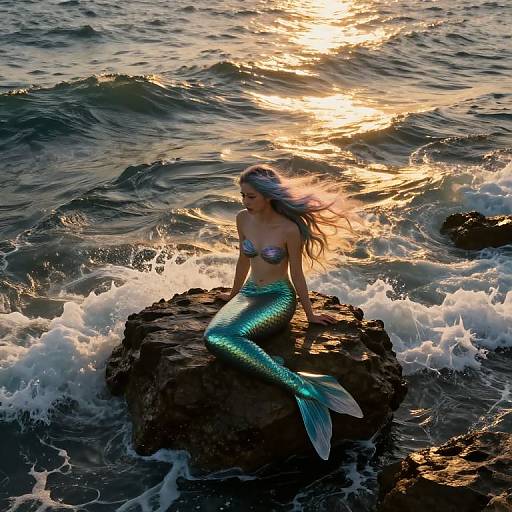 Ethereal Mermaid in Caravaggio Style