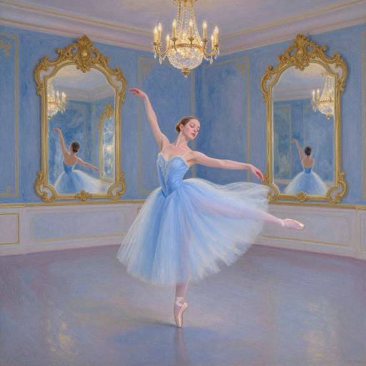 Dreamy Ballerina in Elegant Ballroom