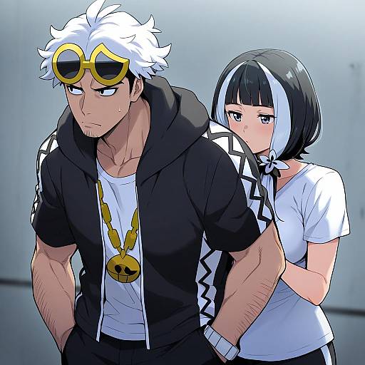 Illustration of Guzma (pokemon), pokemon in the style of Ikeshita moyuko