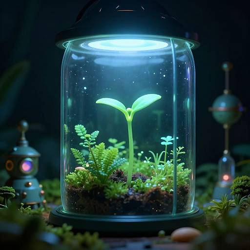 Futuristic Bioluminescent Sprout Terrarium