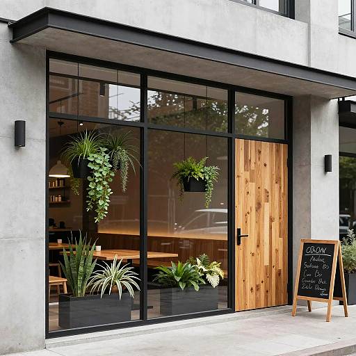 Modern Minimalist Cafe Exterior Design