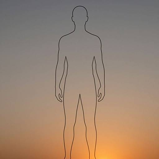 Minimalist Male Silhouette at Sunset
