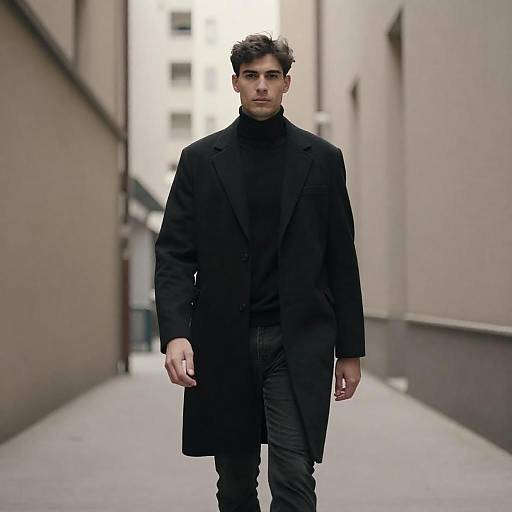 Urban Alleyway Scene with a Tall Man