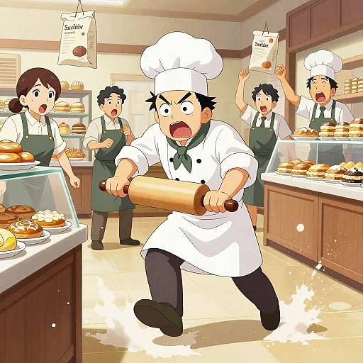 Panicked Pastry Chef's Runaway Rolling Pin