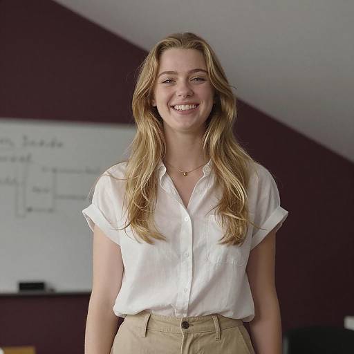 Smiling Young Woman Indoors Portrait