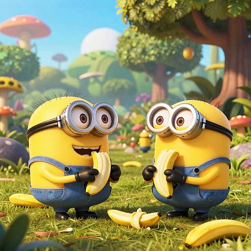 Minions in Whimsical Jungle Feast