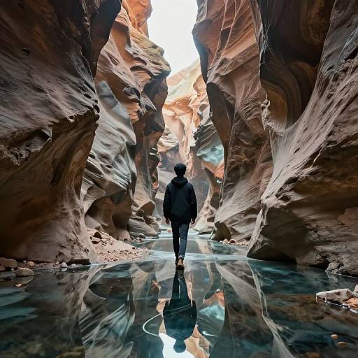 Eonsang in Surreal Reflective Canyon