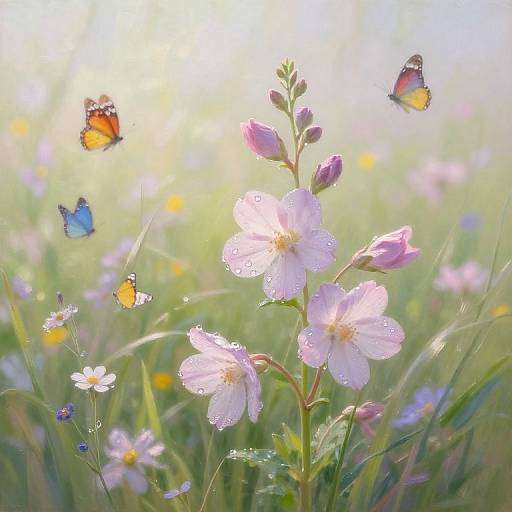 Meganium in Bloom Spring Morning