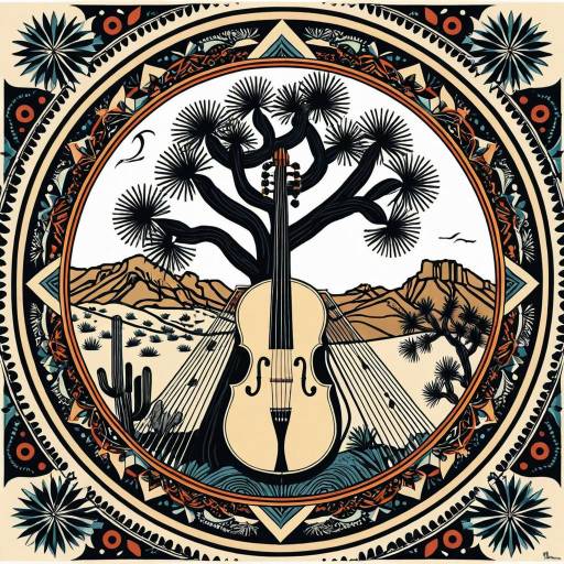 Cultural Fusion: Harpist in Joshua Tree