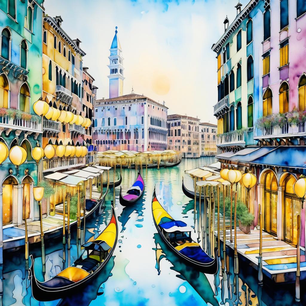 Futuristic Translucent Venice Landscape Art