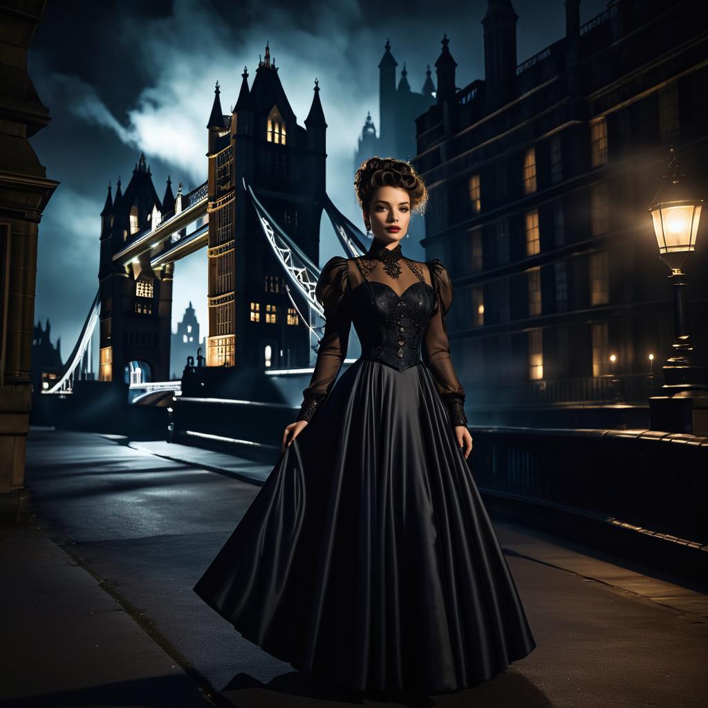 Ethereal Steampunk Portrait in 1941 London