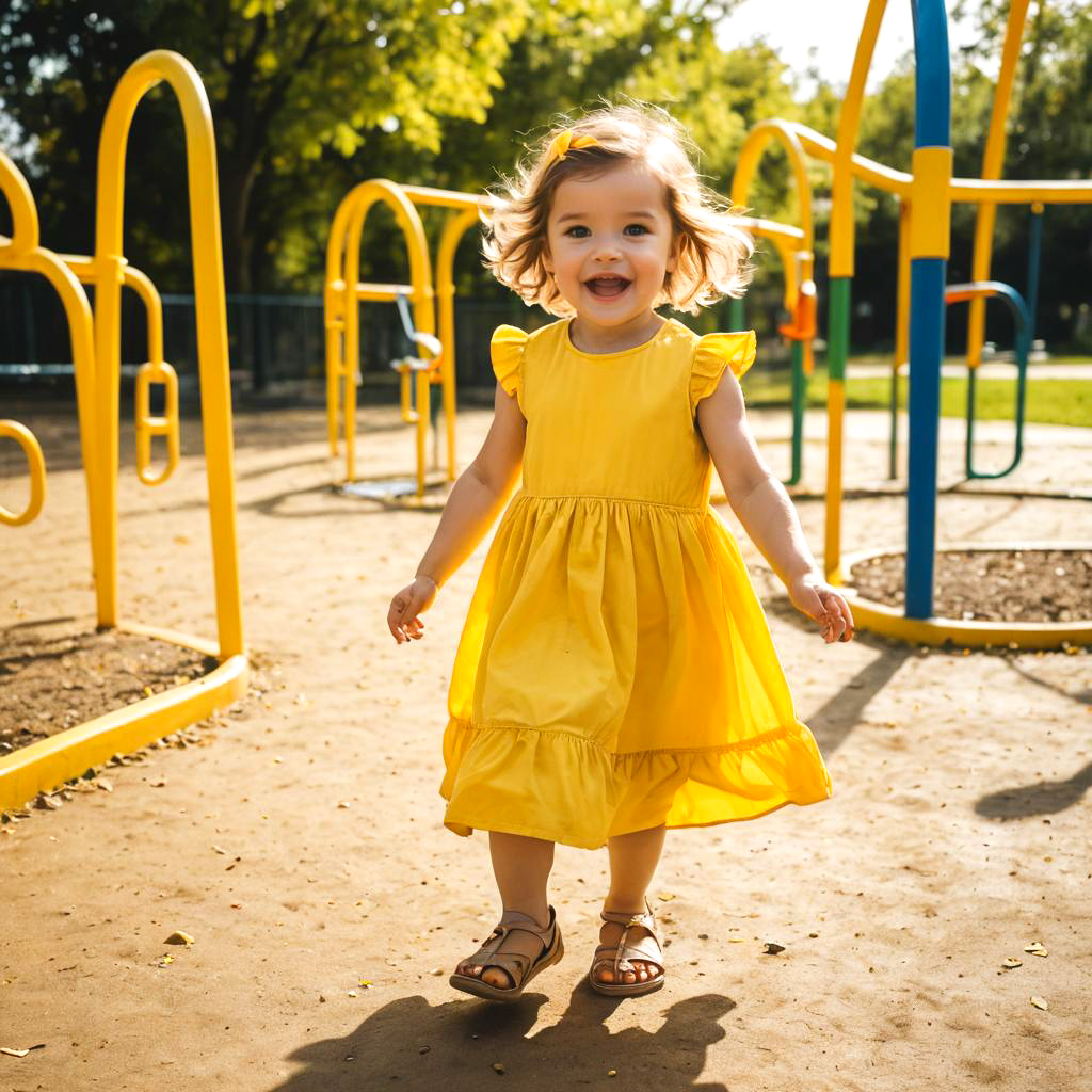 Vibrant Child Adventures in Playground