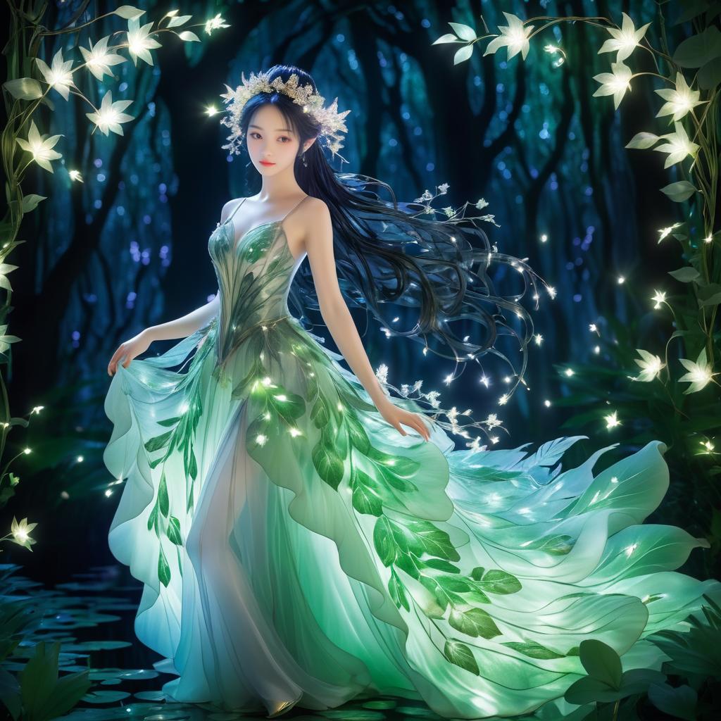 Ethereal Nymph in Enchanted Glade