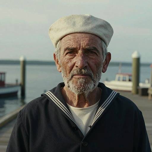 Weathered Old Sailor Portrait