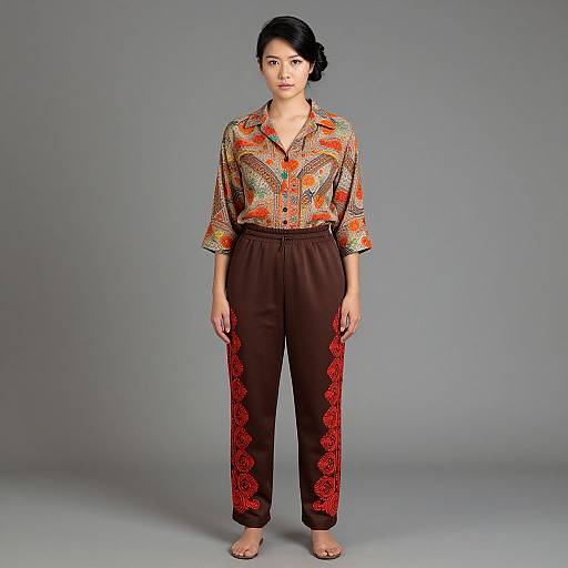 Stylish Woman with Colorful Outfit