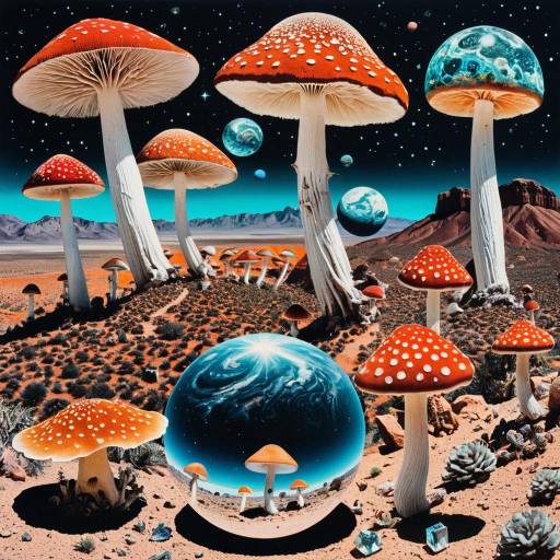 Surreal Psychedelic Mushroom Landscape Surreal Psychedelic Mushroom Landscape