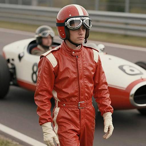 Vintage 1960s Racing Outfit Scene