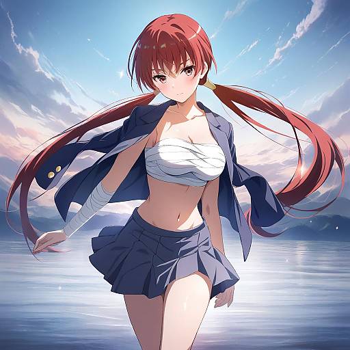 Illustration of Musujime awaki, toaru majutsu no index in the style of Kanapy