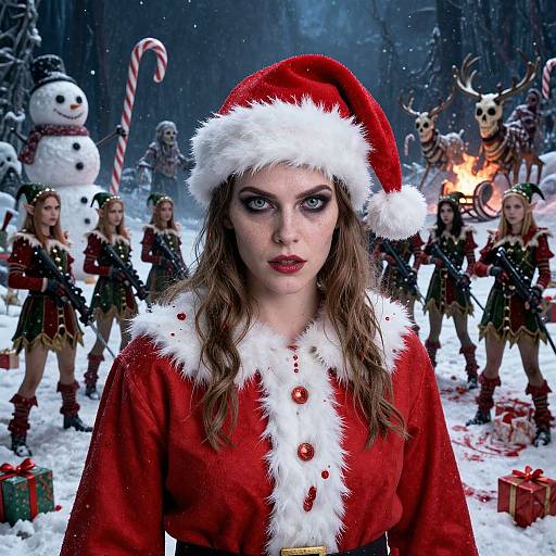 Dystopian Evil Santa and Bloody Elves