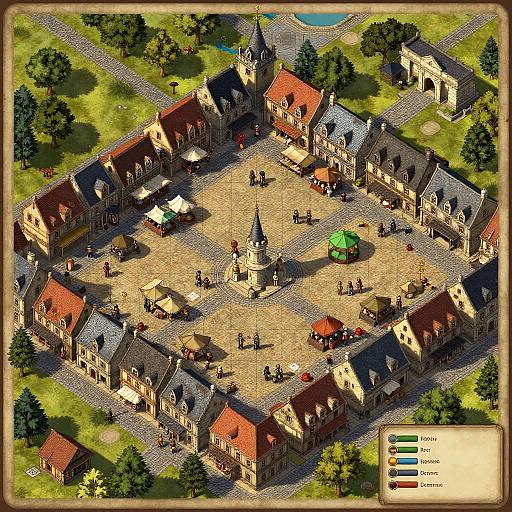 Medieval Town Square Battle Maps