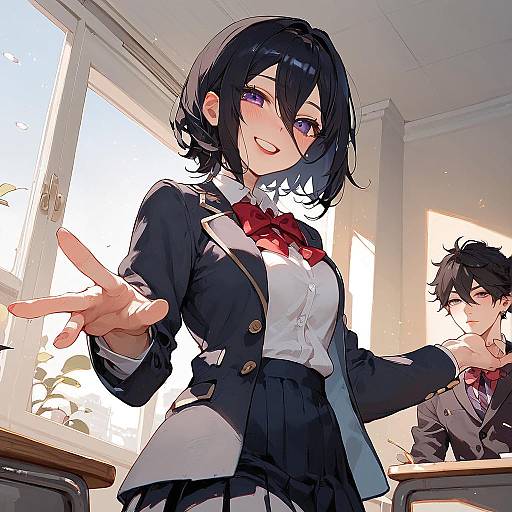 Rukia Kuchiki in Classroom Dutch Angle