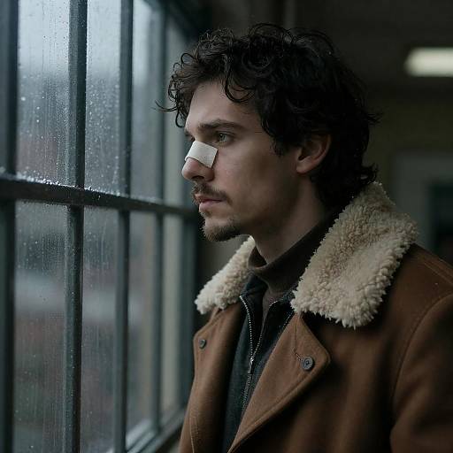 Moody Portrait of a Pensive Man