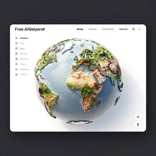 Sleek AI 3D Globe Map Generator