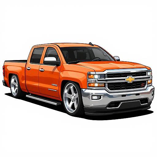 Manga-Style Lowrider Chevrolet Silverado