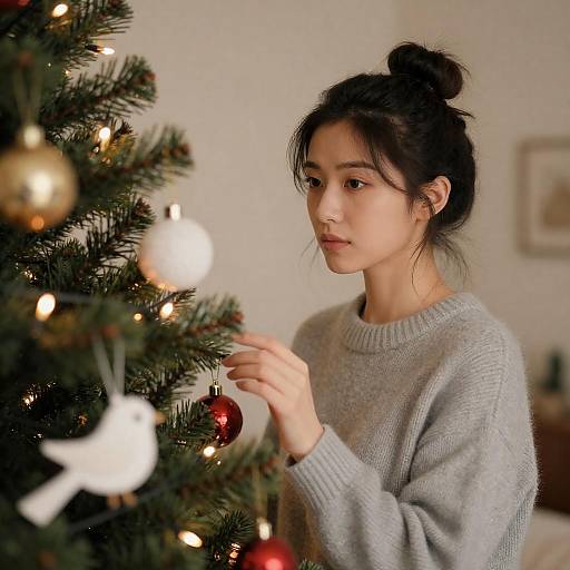 Cozy Christmas Portrait of a Woman