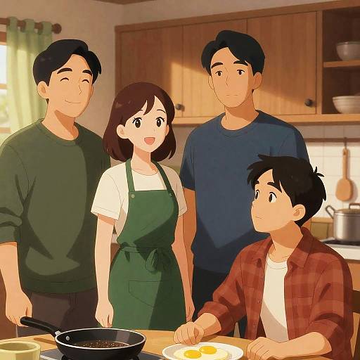 Charming Kitchen Scene Movie Poster