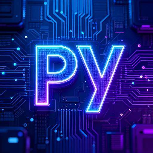 Neon Psy Letter Circuit Design