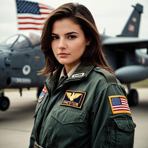 Female Military Pilot in Uniform