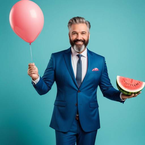 Dapper Man in Colorful Background Dapper Man in Colorful Background