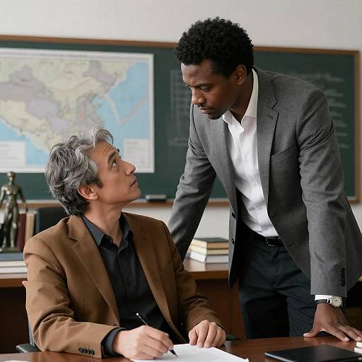 Intense Office Interaction Between Colleagues