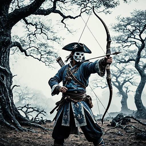 Ghostly Pirate Archer in Ethereal Armor