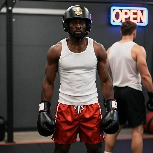 Dynamic Gym Scene with Diverse Athletes