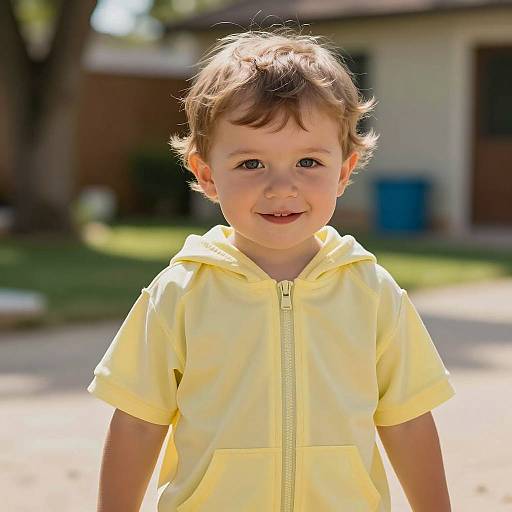 Adorable Toddler in Sun Protection Outfit