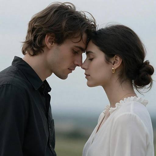 Tender Moment Between Young Couple