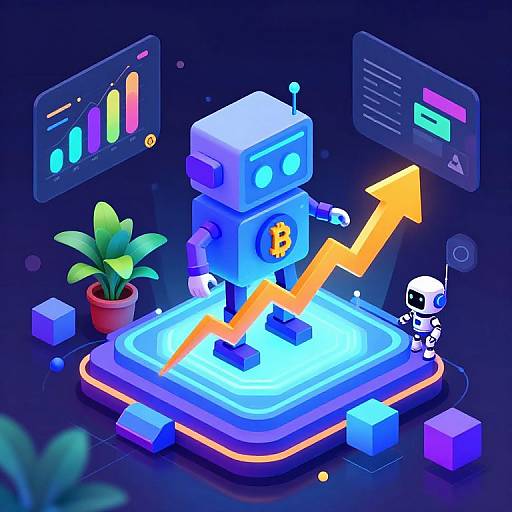 Futuristic Crypto Trading Bot Scene