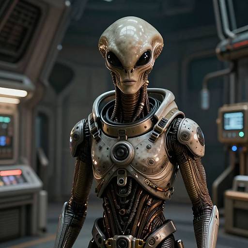 H.R. Giger Inspired Alien Portrait