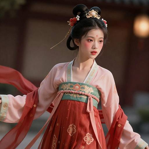 Ultra Realistic Tang Hanfu Character Portrait